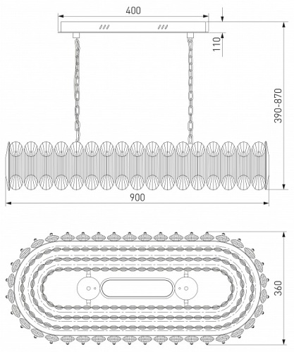 Подвесная люстра Bogate's Chaleur a067822 в Брянске фото 4