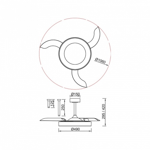 Светильник с вентилятором Mantra NISEKO FAN 9011 в Нижнем Новгороде фото 3