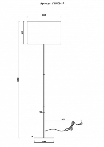 Торшер Moderli Strauss V11509-1F в Нижнем Новгороде фото 3