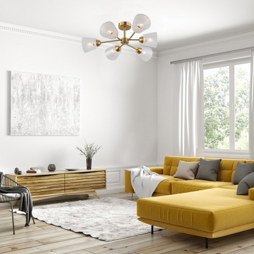 Люстра на штанге Escada 1104 1104/6P Brass в Нижнем Новгороде фото 4