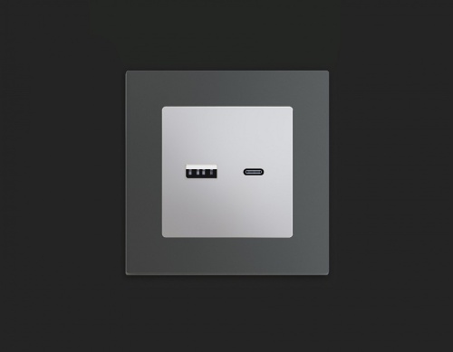 Розетка 2хUSB type A и C без рамки Ambrella Volt ALFA MA411010 в Нижнем Новгороде фото 2
