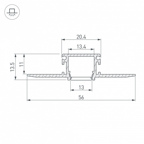 Профиль встраиваемый Arlight Pds-f-hide 24017 в Нижнем Новгороде фото 2