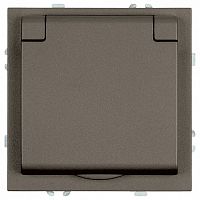 Розетка с заземлением и со шторкой, с крышкой Stekker Эмили 49933 в Нижнем Новгороде