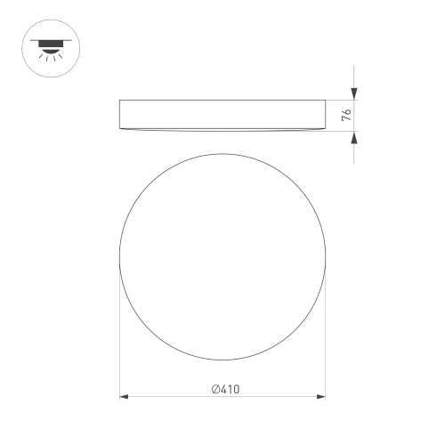 Светильник SP-FLOWER-R410-32W Warm3000 (BK, 110 deg, 230V) (Arlight, IP54 Пластик, 3 года) в Балашове фото 2