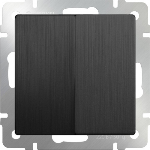 Выключатель проходной двухклавишный без рамки Werkel графит рифленый W1122004 в Нижнем Новгороде фото 4