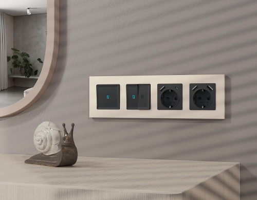 Выключатель самовозвратный одноклавишный с подсветкой, без рамки Ambrella Volt MA MA802060 в Нижнем Новгороде фото 4