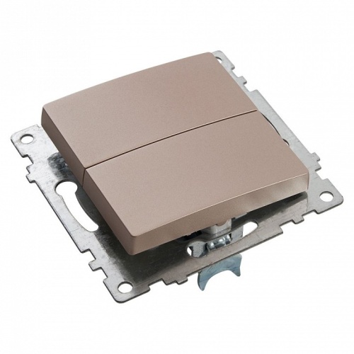 Выключатель двухклавишный без рамки Stekker Катрин 39592 в Нижнем Новгороде фото 3