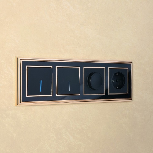 Выключатель проходной одноклавишный с подсветкой без рамки Werkel черный матовый W1112108 в Нижнем Новгороде фото 3