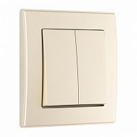 Выключатель двухклавишный Arte Milano SET06-1 SET06-1-30-2 shampan в Нижнем Новгороде