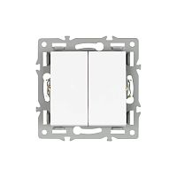 Механизм выключателя двухклавишный проходной SWT-MKP2-PL-WH (250V, 16A) (Arlight, -) в Омске