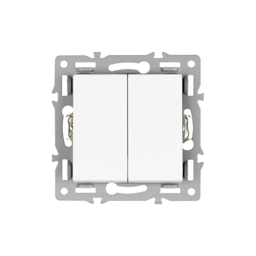 Механизм выключателя двухклавишный проходной SWT-MKP2-PL-WH (250V, 16A) (Arlight, -) в Тольятти