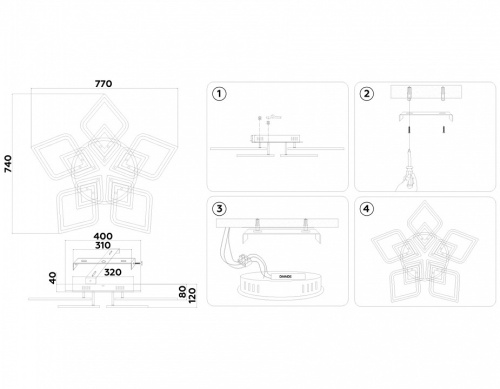 Потолочная люстра Ambrella Light FA FA8915 в Нижнем Новгороде фото 5