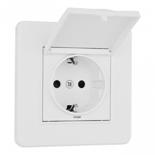 Розетка с заземлением и шторкой, с крышкой Arte Milano SET16-1 SET16-1-41-1 white в Нижнем Новгороде фото 4
