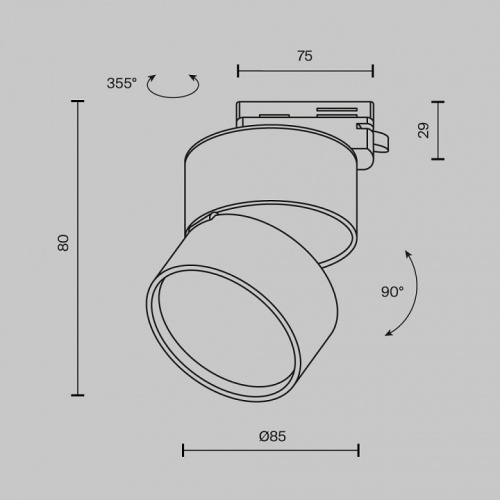 Накладной светильник Maytoni Onda TR007-1-12W4K-B-1 в Бородино фото 4