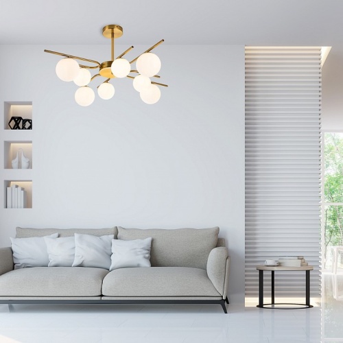 Люстра на штанге Escada Sphere 642/8P Brass в Нижнем Новгороде фото 4