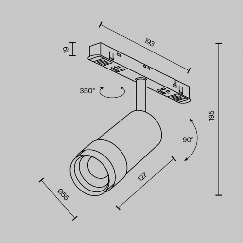 Светильник на штанге Maytoni Focus Zoom TR212-1-12WTW-DD-Z-W в Новой Ляле фото 4