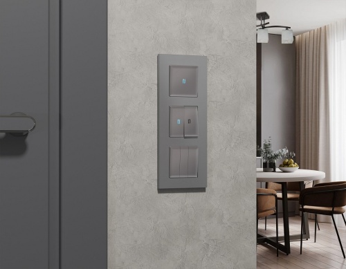 Выключатель самовозвратный одноклавишный с подсветкой, без рамки Ambrella Volt MA MA502060 в Нижнем Новгороде фото 3