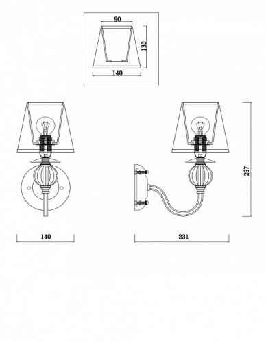 Бра Freya Inessa FR2685WL-01BZ в Нижнем Новгороде фото 2