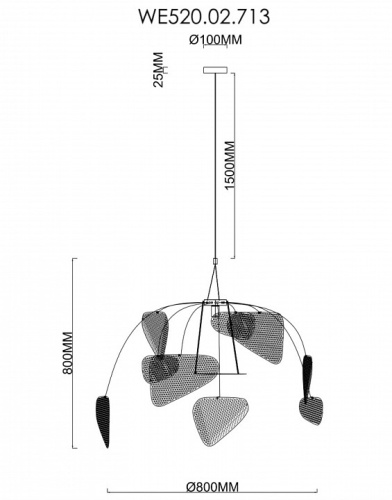 Подвесной светильник Wertmark Palma WE520.02.713 в Бородино фото 2