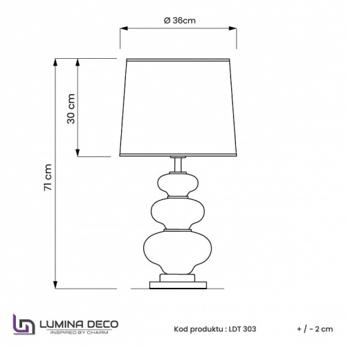 Настольная лампа декоративная LUMINA DECO Briston LDT 303 F.GD+WT в Нижнем Новгороде фото 3