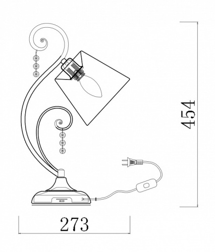 Настольная лампа декоративная Freya Lorette FR2406-TL-01-WG в Слободском фото 4