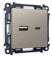 Розетка 2хUSB type A и C без рамки Ambrella Volt ALFA MA371010 в Нижнем Новгороде