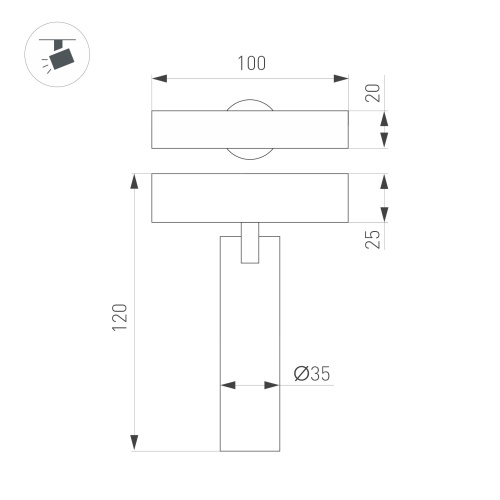 Светильник MAG-SPOT-25-R90-9W Day4000 (BK-GD, 30 deg, 24V) (Arlight, IP20 Металл, 3 года) в Советске фото 3