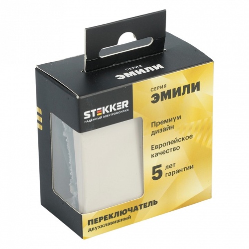 Переключатель двухклавишный без рамки Stekker Эмили 49895 в Нижнем Новгороде фото 6