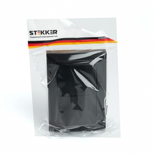 Розетка двойная с заземлением и со шторками, с крышкой Stekker Эрна 49138 в Нижнем Новгороде фото 5