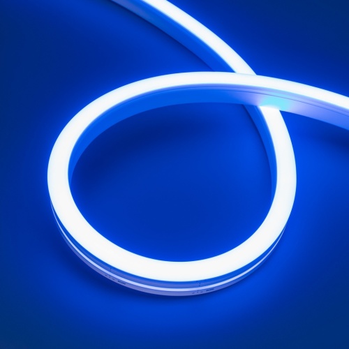 Лента герметичная MOONLIGHT-SIDE-A140-12x17mm 24V Blue (8 W/m, IP67, 5m, wire x2) (Arlight, Вывод кабеля боковой) в Дзержинске