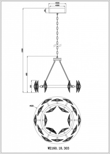 Подвесной светильник Wertmark Pamela WE160.18.303 в Нижнем Новгороде фото 2