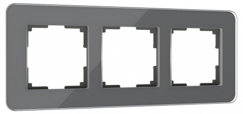 Рамка на 3 поста Werkel Elite (графит, стекло) W0032440 в Нижнем Новгороде