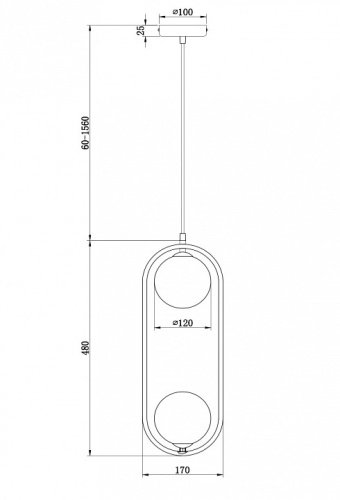 Подвесной светильник Maytoni Ring MOD013PL-02W в Белокурихе фото 6