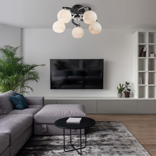 Потолочная люстра Eurosvet Larion 9654/5 хром/венге в Нижнем Новгороде фото 4