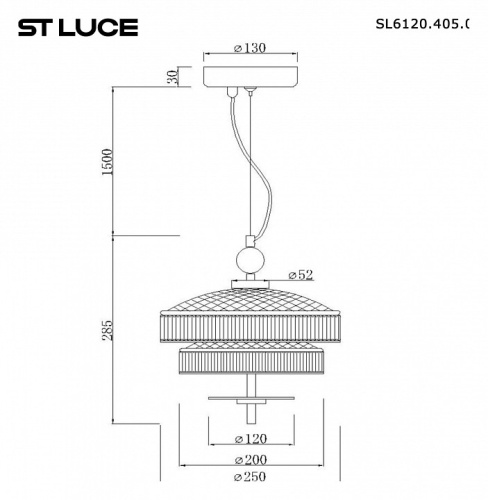 Подвесной светильник ST-Luce Oriental SL6122.303.01 в Липецке фото 2