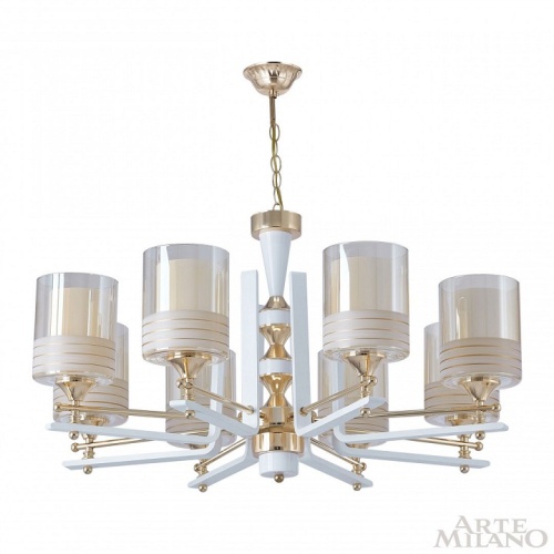 Подвесная люстра Arte Milano Florentia-6087 306087/8 Wh/Gd в Нижнем Новгороде фото 4