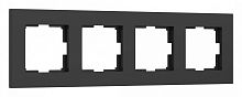 Рамка на 4 поста Werkel Slab (черный софт) W0042908 в Нижнем Новгороде