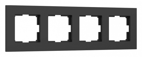 Рамка на 4 поста Werkel Slab (черный софт) W0042908 в Нижнем Новгороде