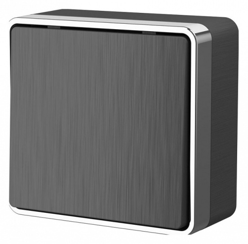 Выключатель одноклавишный Werkel Gallant (графит рифленый) W5010004 в Нижнем Новгороде