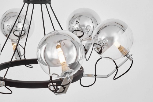 Подвесная люстра LUMINA DECO MARSEO LDP 9110-6 BK+CHR в Нижнем Новгороде фото 5