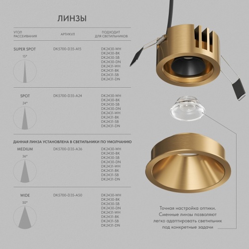 Встраиваемый светильник Denkirs SHINE GLOW DK2431-SB в Нижнем Новгороде фото 7