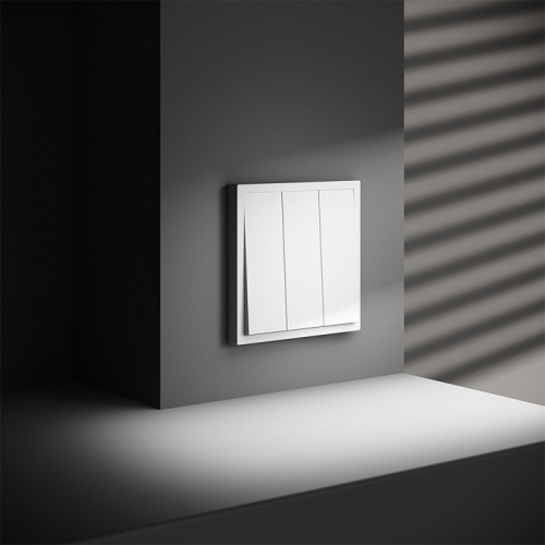 Выключатель трехклавишный без рамки Voltum S70 VLS030102 в Нижнем Новгороде фото 3