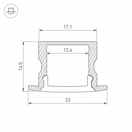 Профиль встраиваемый Arlight ARH-LINE 036327 в Нижнем Новгороде фото 2