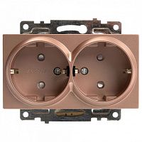 Розетка двойная с заземлением и со шторкой, без рамки Stekker Катрин 39598 в Нижнем Новгороде