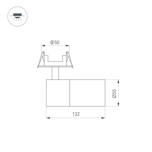 Светильник LGD-ARTEMIS-BUILT-FLAP-R55-12W Day4000 (BK, 8-80 deg, 230V) (Arlight, IP20 Металл, 5 лет) в Слободском