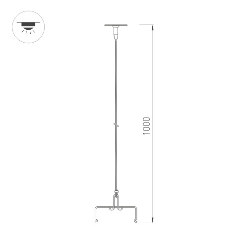 Подвес ALT-TUBULAR-HANG-L1000 (SL) (Arlight, -) в Балашове фото 3