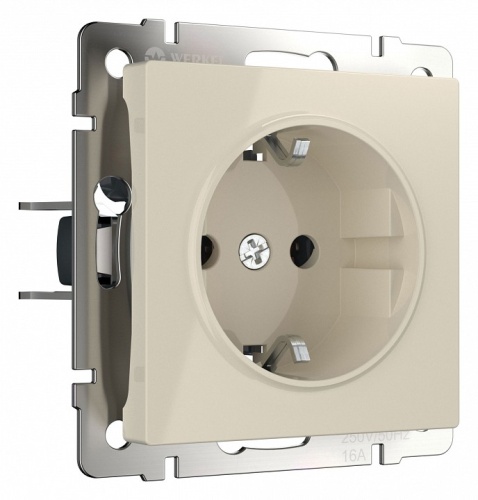 Розетка с заземлением, без рамки Werkel слоновая кость W1171003 в Нижнем Новгороде