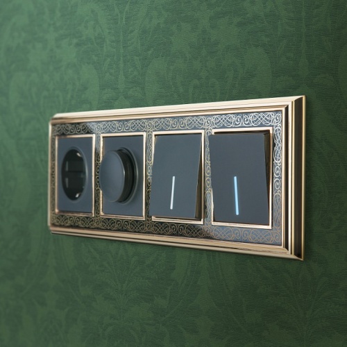 Выключатель проходной одноклавишный с подсветкой без рамки Werkel черный матовый W1112108 в Нижнем Новгороде фото 2