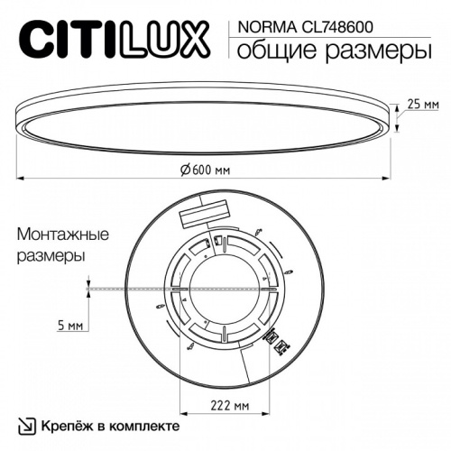 Накладной светильник Citilux Norma CL748600 в Магнитогорске фото 4