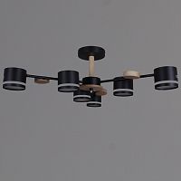 Люстра на штанге 68730-0.3-06 GX53 BK+WOOD в Нижнем Новгороде